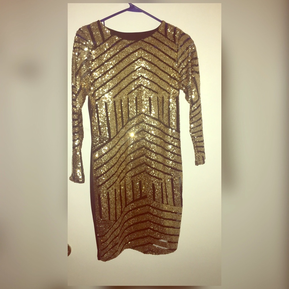 Gold Glam evening dress